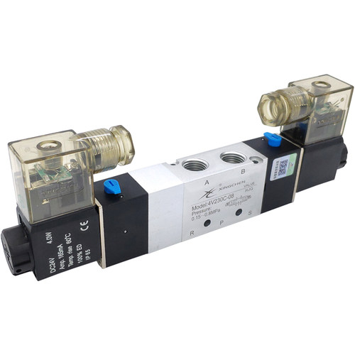 三位五通电磁阀4V130C/230C/330C/430C-06081015星辰气动换向气阀