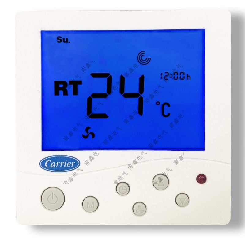 carrier开利中央水空调液晶温控器 风机盘管三速开关面板TMS910SA