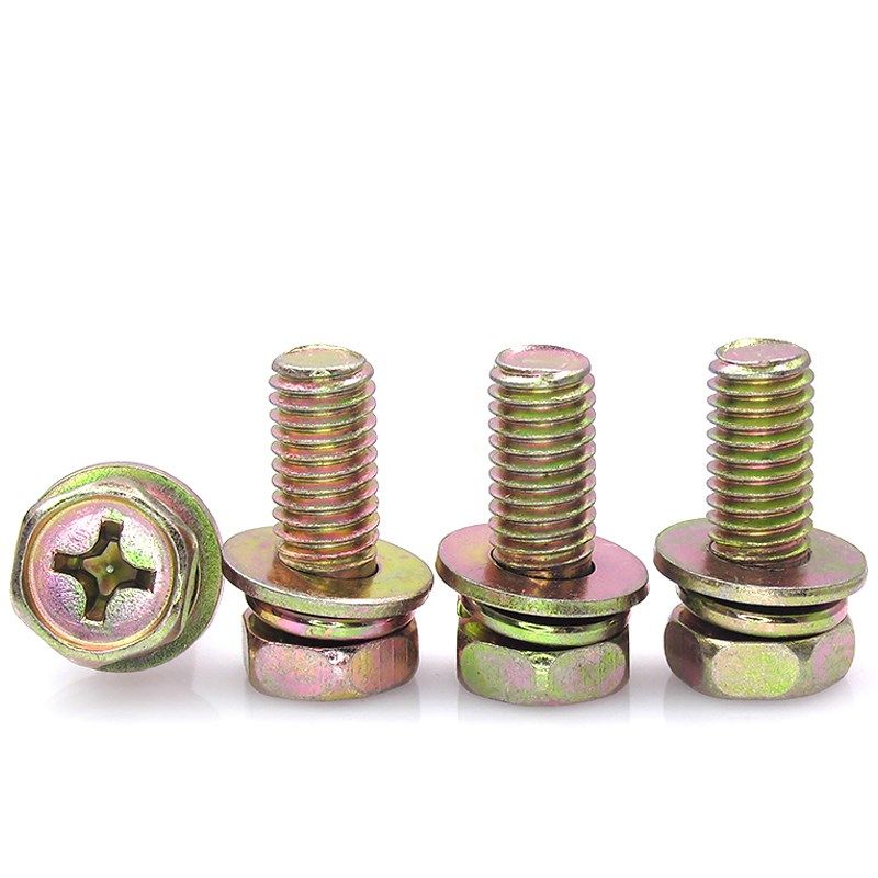 镀彩锌十字外六角三组合螺丝外六角平垫弹垫组合套装大全M4M5M6M8,童装/婴儿装/亲子装,儿童装饰手表,淘宝优惠券,粉丝福利购,淘宝优惠卷