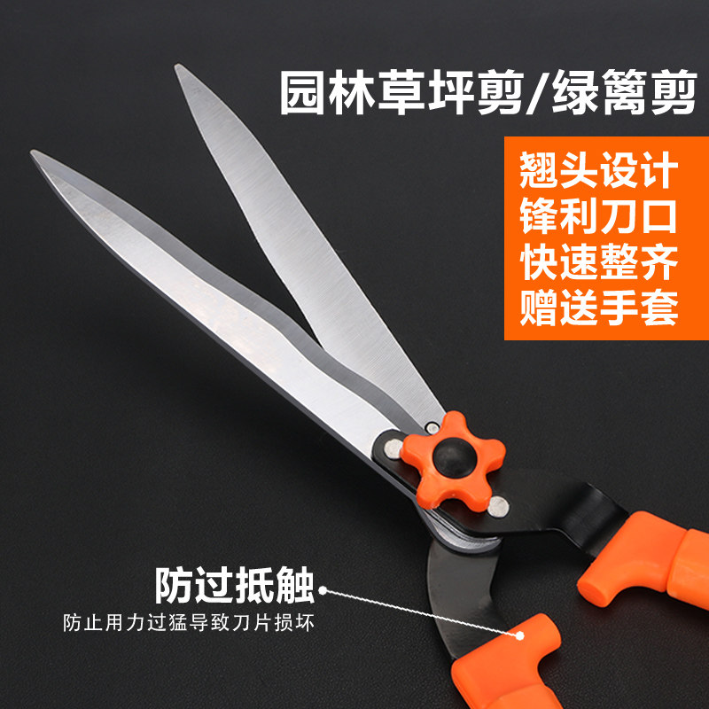 园艺大剪刀园林草坪剪家用修花修枝花草花树绿篱伸缩绿化修树枝剪