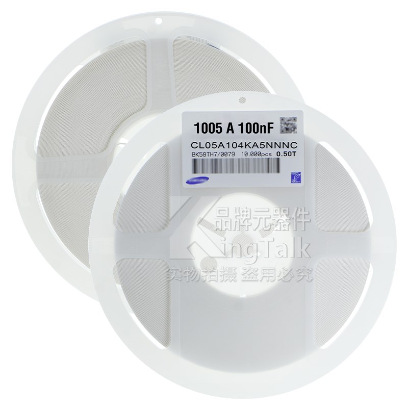 0402 贴片电容 100nF 25V 10% X5R CL05A104KA5NNNC 10000只