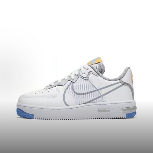 Nike 耐克Air Force1React(GS)低帮潮流板鞋白蓝CT5117-102[WF]