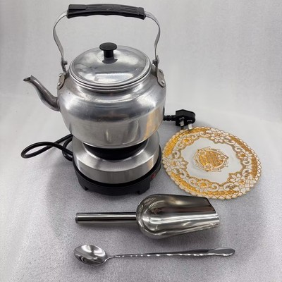 轻型蜡烛制作浇注锅 无滴漏倾倒口和耐热手柄蜡熔化锅,铝制蜡烛壶