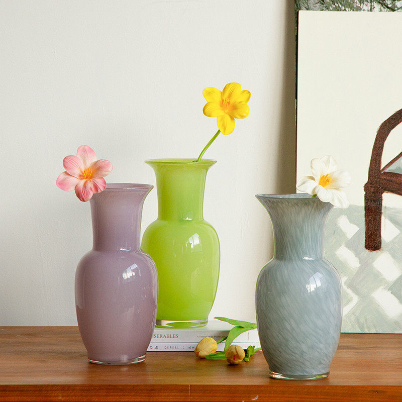 现代简约彩色瓷粉敞口梅瓶中古风创意玻璃花瓶客厅电视柜玄关装饰,鲜花速递/花卉仿真/绿植园艺,其它园艺用品,淘宝优惠券,粉丝福利购,淘宝优惠卷