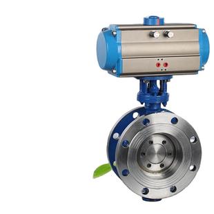 DN500 不锈钢硬密封法兰蝶阀气动高温蝶阀DN50 D643H 16C气动铸钢