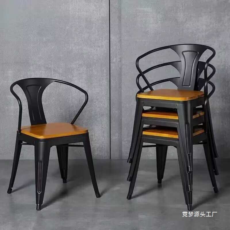 简约铁艺餐椅家用餐厅户外