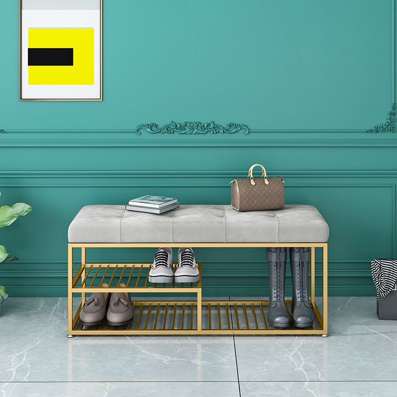 北欧轻奢换鞋凳入户现代简约玄关凳子可座脚凳穿鞋架家用门口长凳