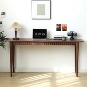 北美黑胡桃木阳台窄条实木书樱桃木长条桌子樱桃木40cm极窄