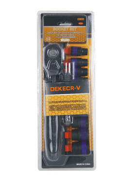 热销1/2*12PC短套筒塑排磷化24齿（磷化铁柄）双泡壳