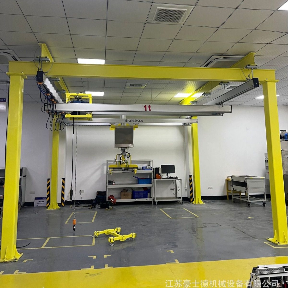 KBK轨道柔性钢性轻型轨悬挂起重机组合车间铝合金框架