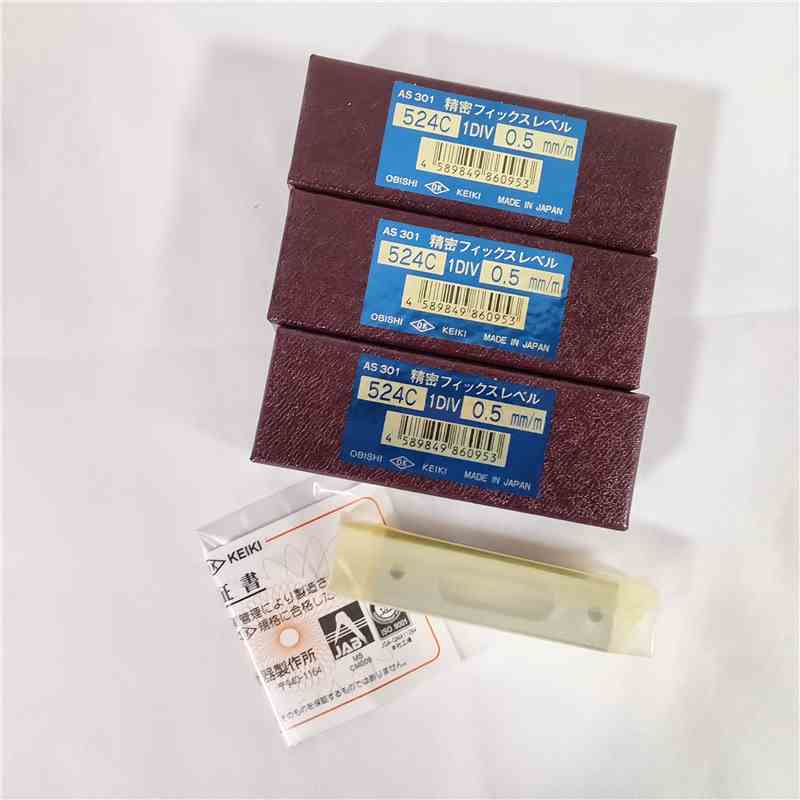 原装日本大菱OBISHI小型精密水平仪524C AS301 302水平尺60*0.5mm