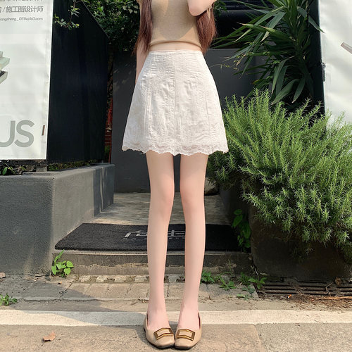 实拍蕾丝拼接包臀裙半身裙女2026新款休闲百搭防走光辣妹a字短裙