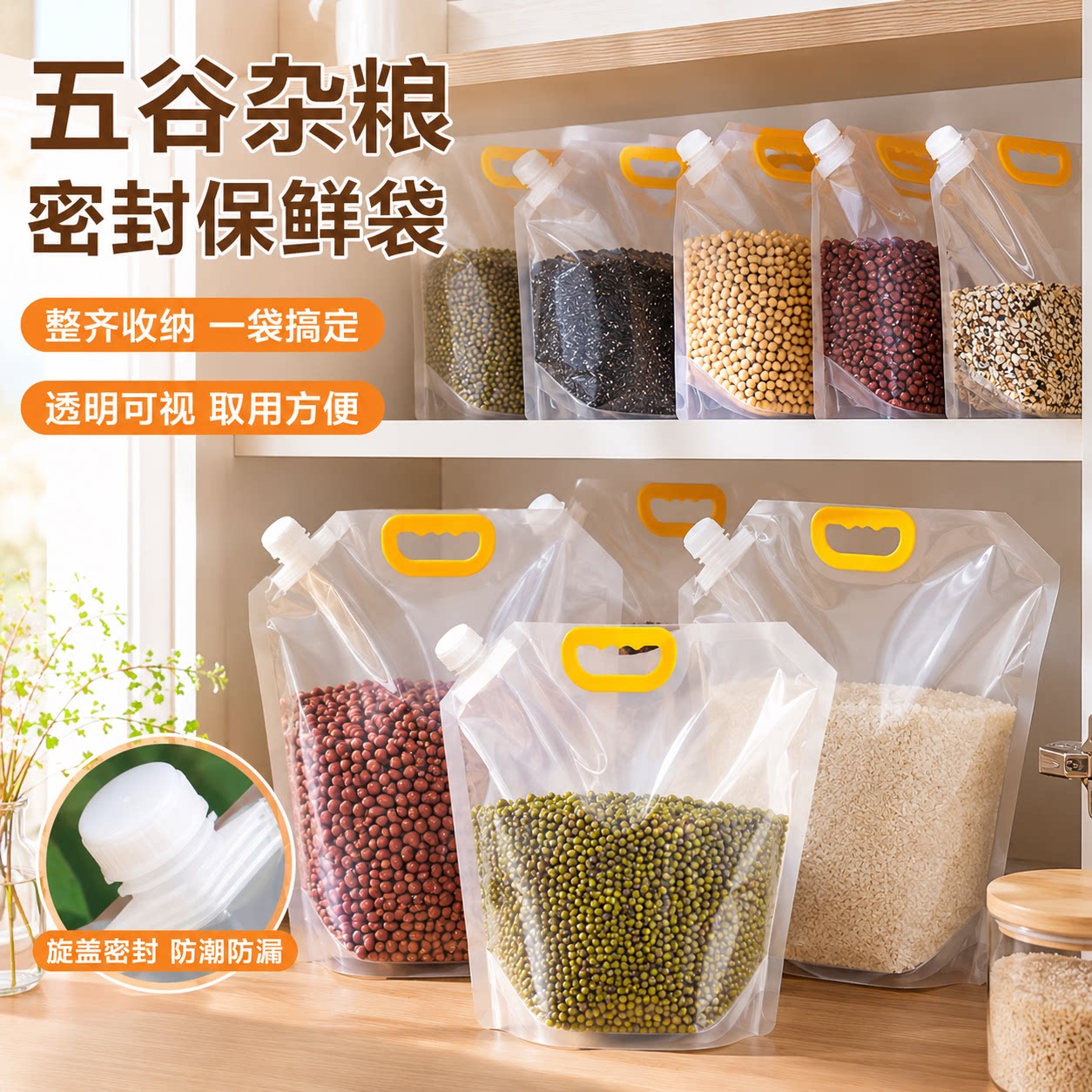 杂粮手提密封袋加厚防潮防虫