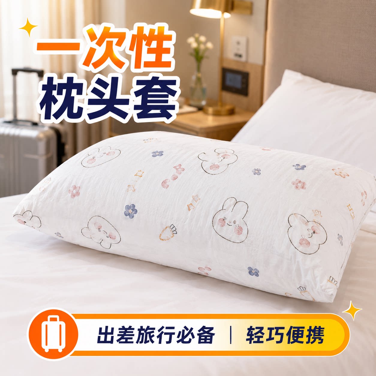 火车卧铺一次性隔脏枕巾被套