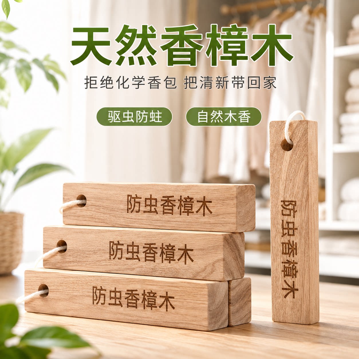 香樟木条衣柜防虫防蛀防霉除味