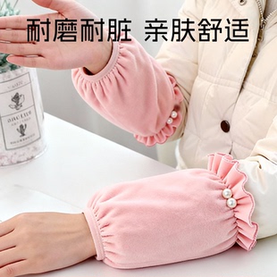 白色袖套女2026新款秋冬季羽绒服专用办公室上班工作耐脏防脏套袖