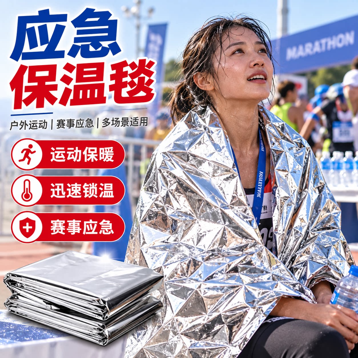 户外急救救生毯应急保温毯加厚登山野外防冻保暖生存防寒装备