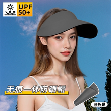 2025新款防晒帽女夏季防紫外线无痕遮阳帽可折叠超轻空顶太阳帽子