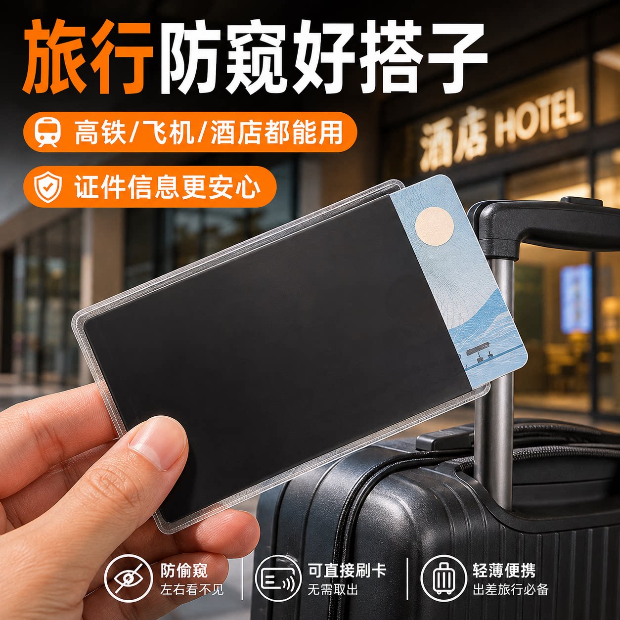 双面防窥证件卡套隐私防护