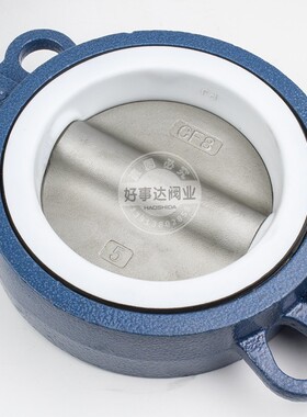 D671F气动阀门四氟蝶阀对夹式不锈钢dn50 65 80 100 150 200 300