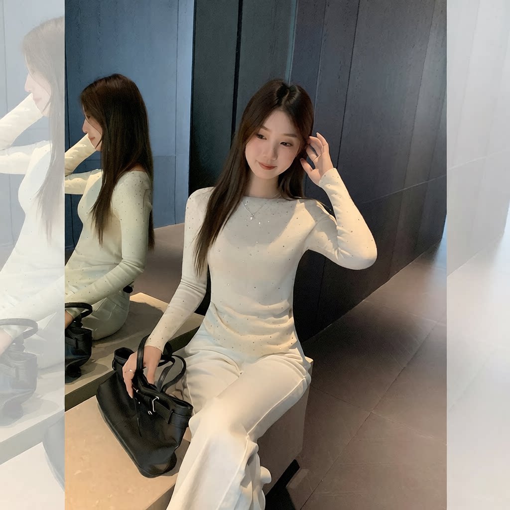 长袖女装穿搭打底内搭修身上衣