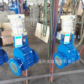 Z644Y 硬质合金气动双闸板阀 气动硬质合金双闸板出料阀 Z674Y