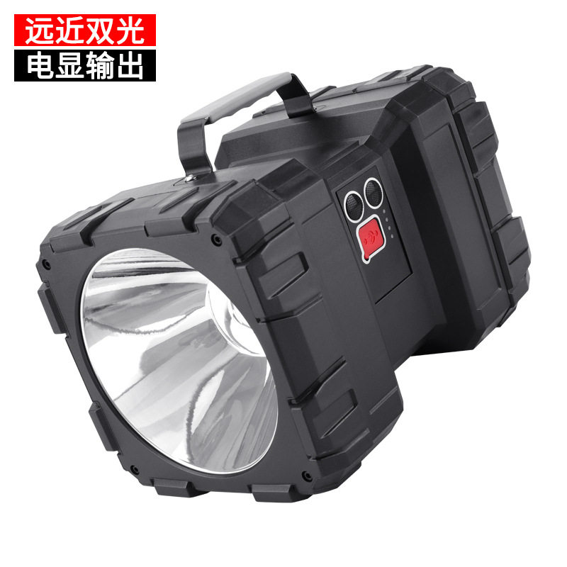 跨境新款P70强光充电式手电筒 双头LED探照工作灯野营灯P50手提灯