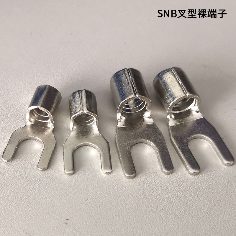 上炬 SNB5.5-6 冷压叉形 Y型U型裸端头 紫铜铜线鼻耳接线端子5-6