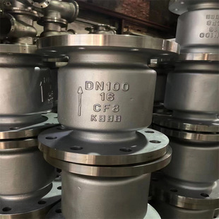 H42W-25P DN400-304不锈钢材质 立式止回阀 管道止回阀 法兰连接