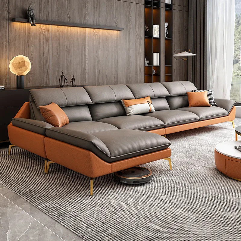 现代轻奢免洗科技布沙发客厅贵妃组合简约大小户型转角布艺乳胶