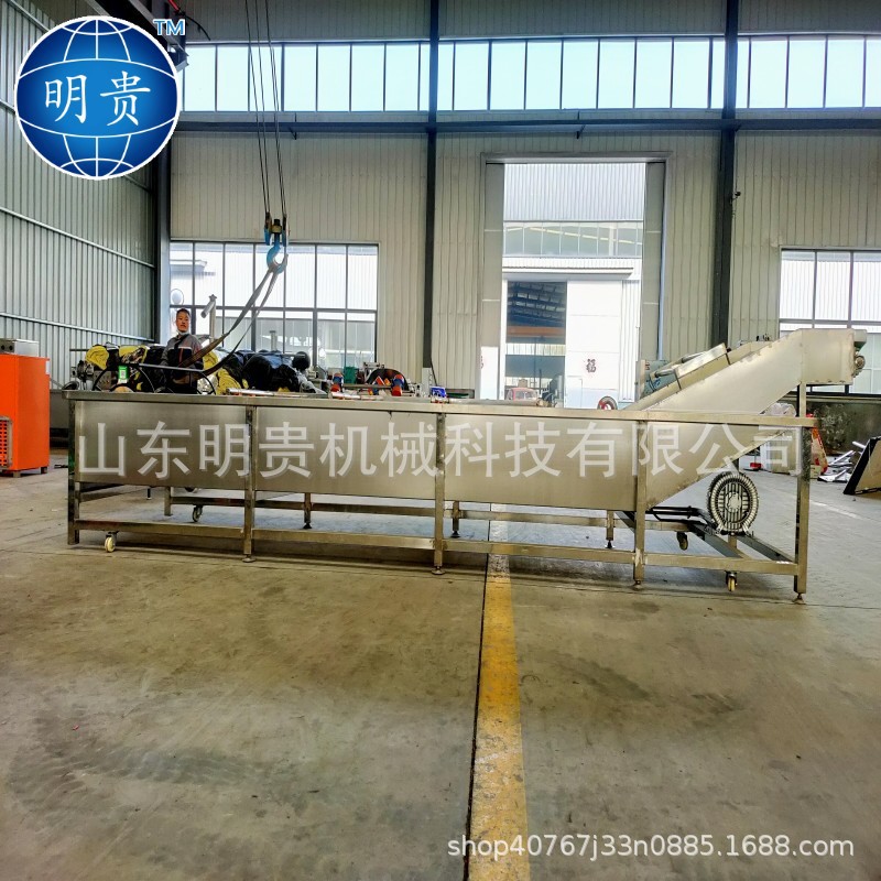 明贵机械冬枣清洗设备 果蔬气泡清洗机 全自动洗枣机仿手工