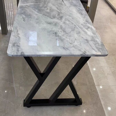 桌腿钢架厂家定作铁艺烤漆支架餐台脚办公桌子脚架岩板桌腿大板架