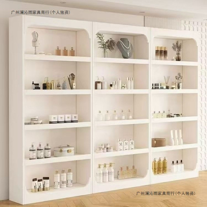 展示柜产品化妆品货架样品院置物架美甲多层玻璃门陈列柜子图片