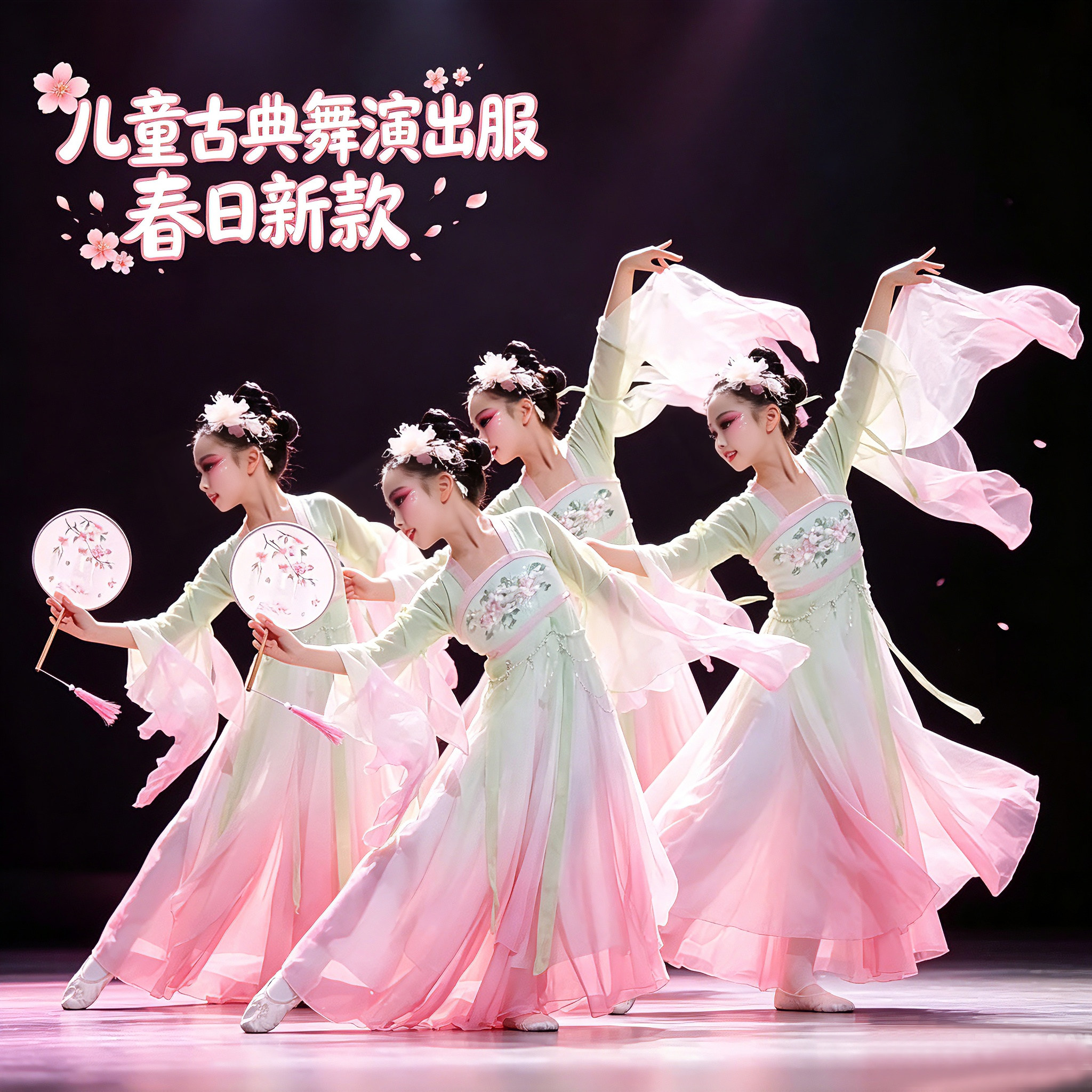 儿童古典舞蹈服演出服春暖意浓