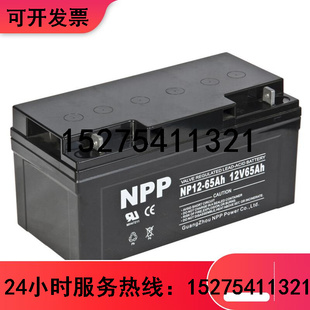 NPP NP12 UPS电源专用免维护铅酸蓄电瓶 耐普蓄电池 12V65AH