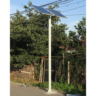 光伏电池配套两块双太阳能板组件法兰式 立杆柱子路灯杆管固定支架