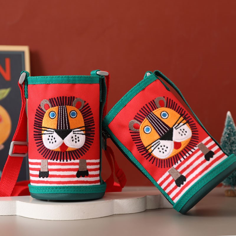 虎牌600 630ml儿童保温杯套小狮E子兔羊猪鼹鼠熊非原装水壶保护套