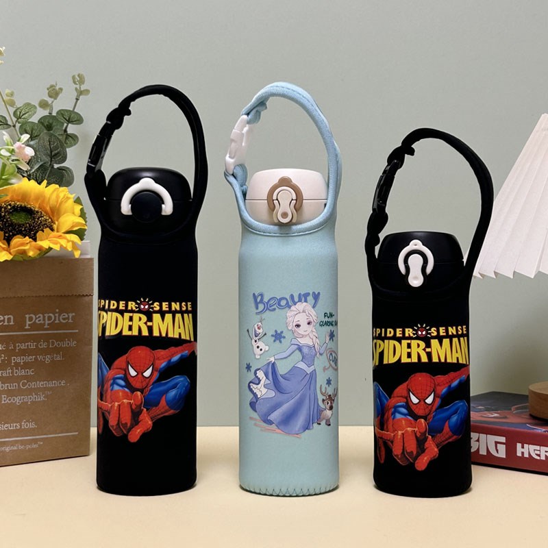膳魔师儿童保温杯套保护套水杯套斜挎B艾莎水壶袋杯子套350 500ml