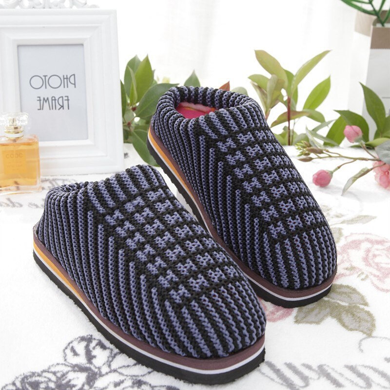 毛线拖鞋手工编织成品棉拖鞋居家保暖加厚情侣毛线勾冬季防滑毛绒
