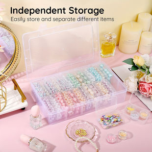 752长盒新款26pcs大容量家用桌面整理厨房用具归置学生文具收纳盒