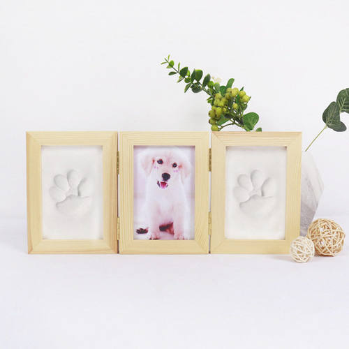宠物爪印实木相框 Pet paw print photo frame欧美热销出口跨境品