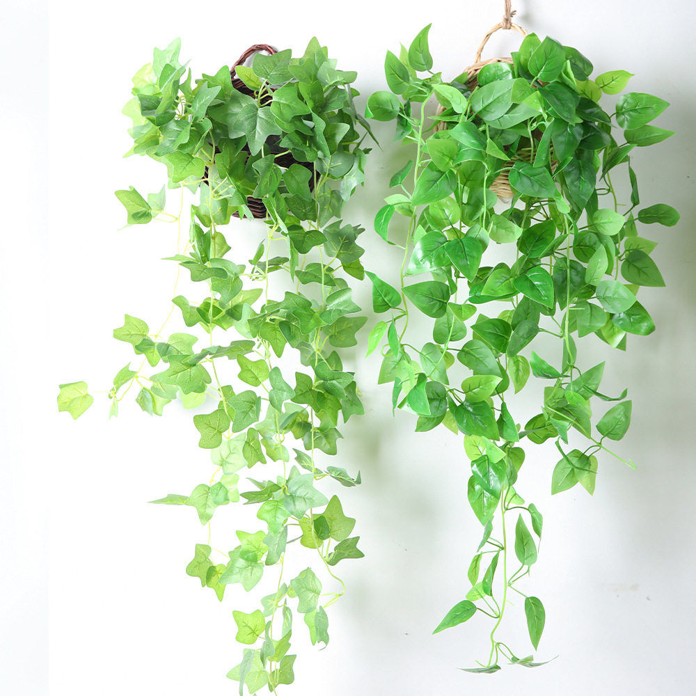 仿真绿萝壁挂花篮假花常青藤蔓绿植墙壁客厅室内室外绿色植物装饰