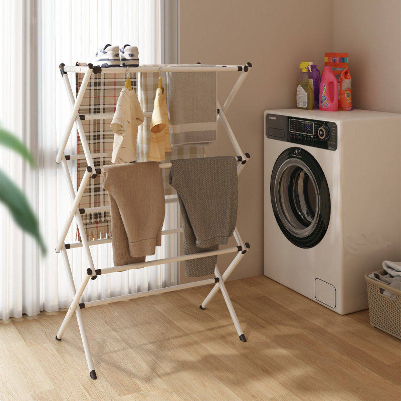 可折叠毛巾架多功能家用晾衣架落地折叠金属阳台伸缩晒被子神器,住宅家具,衣帽架,淘宝优惠券,粉丝福利购,淘宝优惠卷