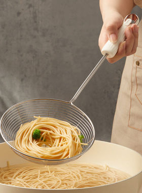 【禾豆】厨房工具漏勺不锈钢火锅漏勺家用沥水捞面勺大漏勺