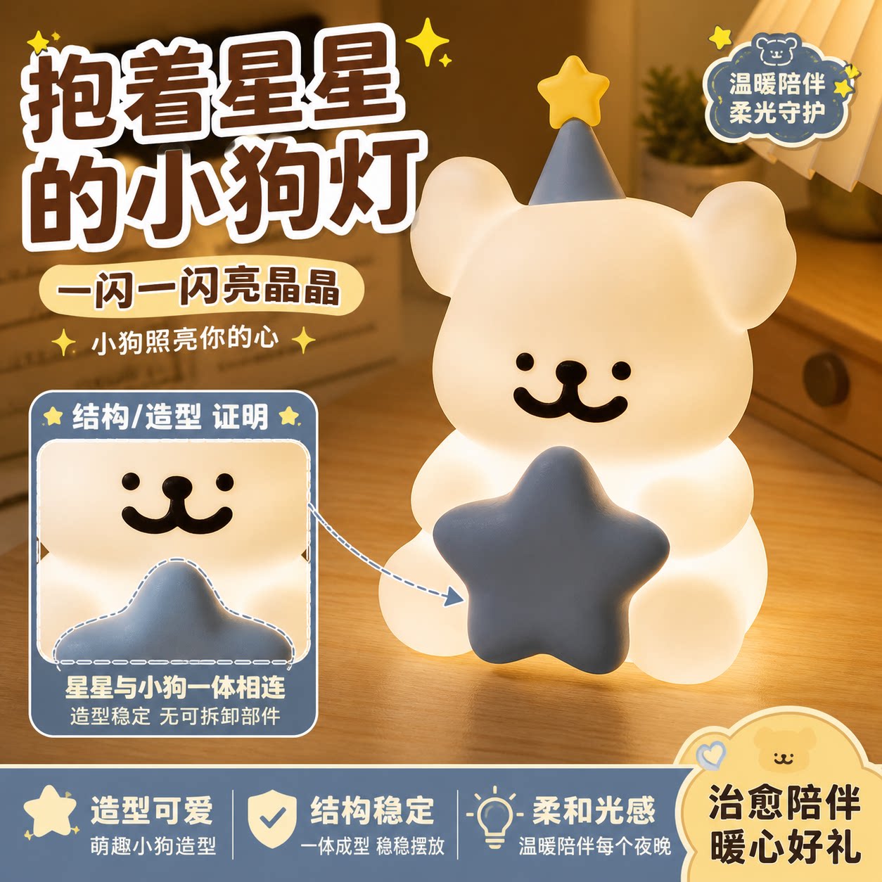 【柔光护眼】卧室温馨迷你小夜灯图片