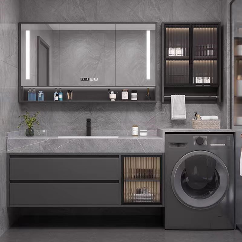 浴室柜洗漱台岩板洗衣机组合阳台简约一体定制卫生间洗脸盆洗手盆,家装主材,浴室柜组合,淘宝优惠券,粉丝福利购,淘宝优惠卷