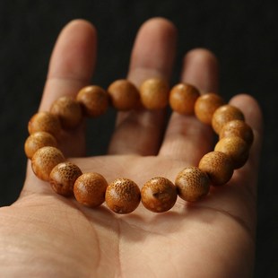 纯手工制作天然独眼竹钉老竹根手串文玩竹雕竹制把玩X珠串手链手