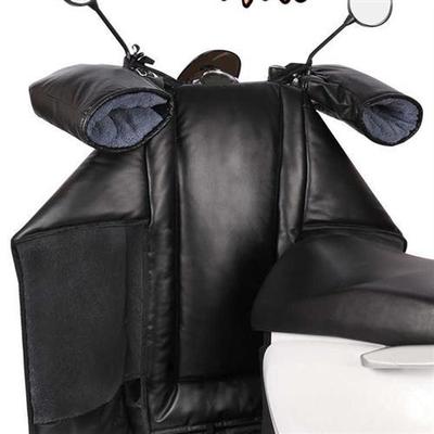 踏板摩托电动三轮车挡风被冬季分体式防寒加绒加大防水护腿加宽PU