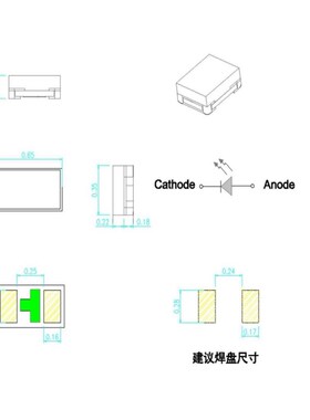 0201灯珠小尺寸led灯珠红绿蓝黄橙白贴片发光二极管高亮多色可选