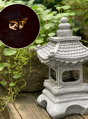 户外落地日式庭院装饰宫灯石灯花园别墅室内创意摆Y件禅意景观